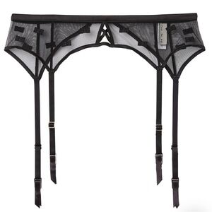 Fleur du Mal | Intimates & Sleepwear | Fleur Du Mal Sexy Black Bow  Embroidery Garter Belt Size 3 M | Poshmark